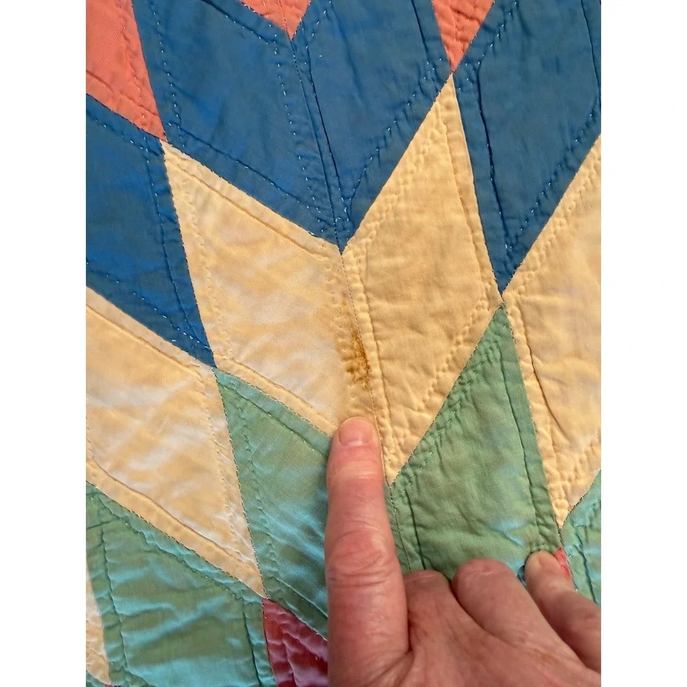Vintage 8 point lone star quilt